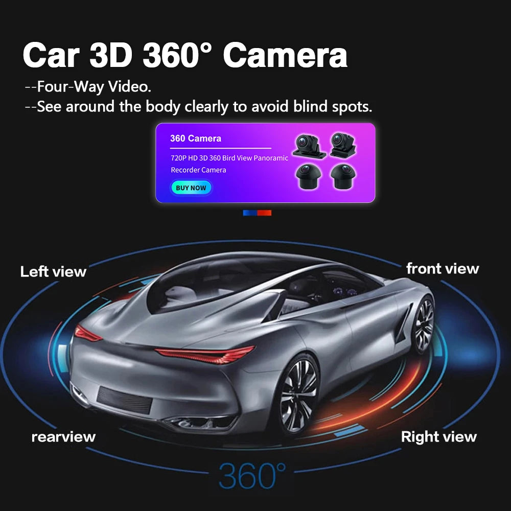 12.3" Car Radio GPS Android 12 for Hyundai Elantra 2014-2015 - IPS DSP 8+128G 4G LTE Wifi 360 Camera