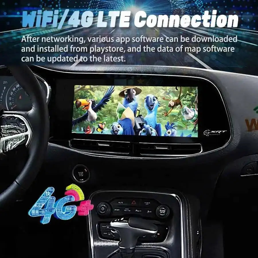 Car Radio For Dodge Challenger Charger SRT Hellcat 2010-2024 12.3" Android Touch Screen Ca | AUTOKITSHOP
