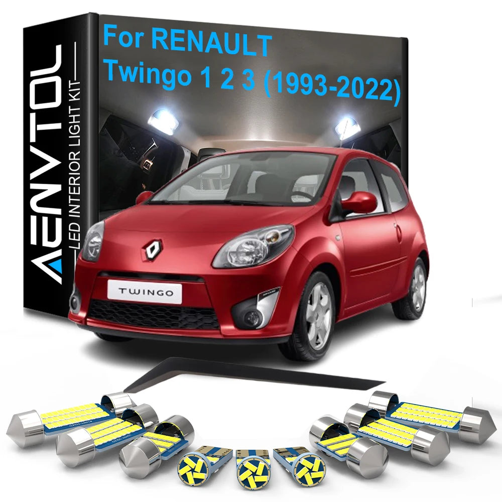 LED Interior Light Kit for Renault Twingo 1 2 3 MK1 MK2 MK3 1993-2022 - Canbus Dome Map Door Trunk Bulbs | AUTOKITSHOP