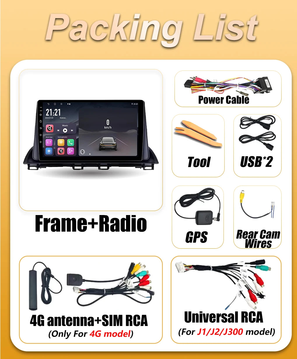 Android16 Auto Car Radio For Mazda 3 Axela 2014-2019 Mazda CX-4 CX4 2016-2018 GPS Carplay  | AUTOKITSHOP