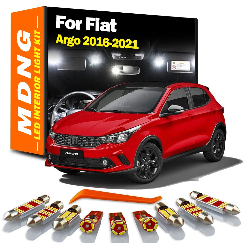 9-Piece LED Interior Light Kit for Fiat Argo - Canbus Error-Free Bulbs | AUTOKITSHOP