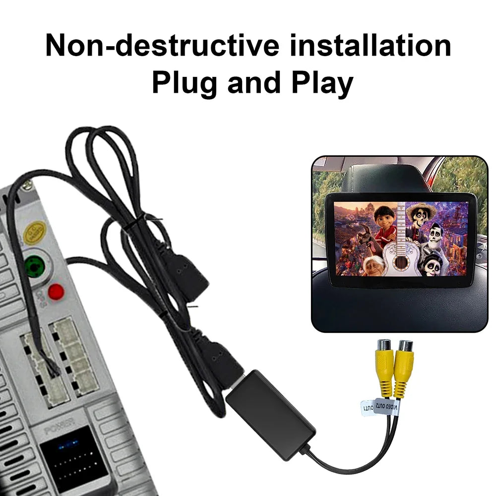 USB To CVBS RCA Video Output Adapter Box Interface Connect to Monitor Display Device For A