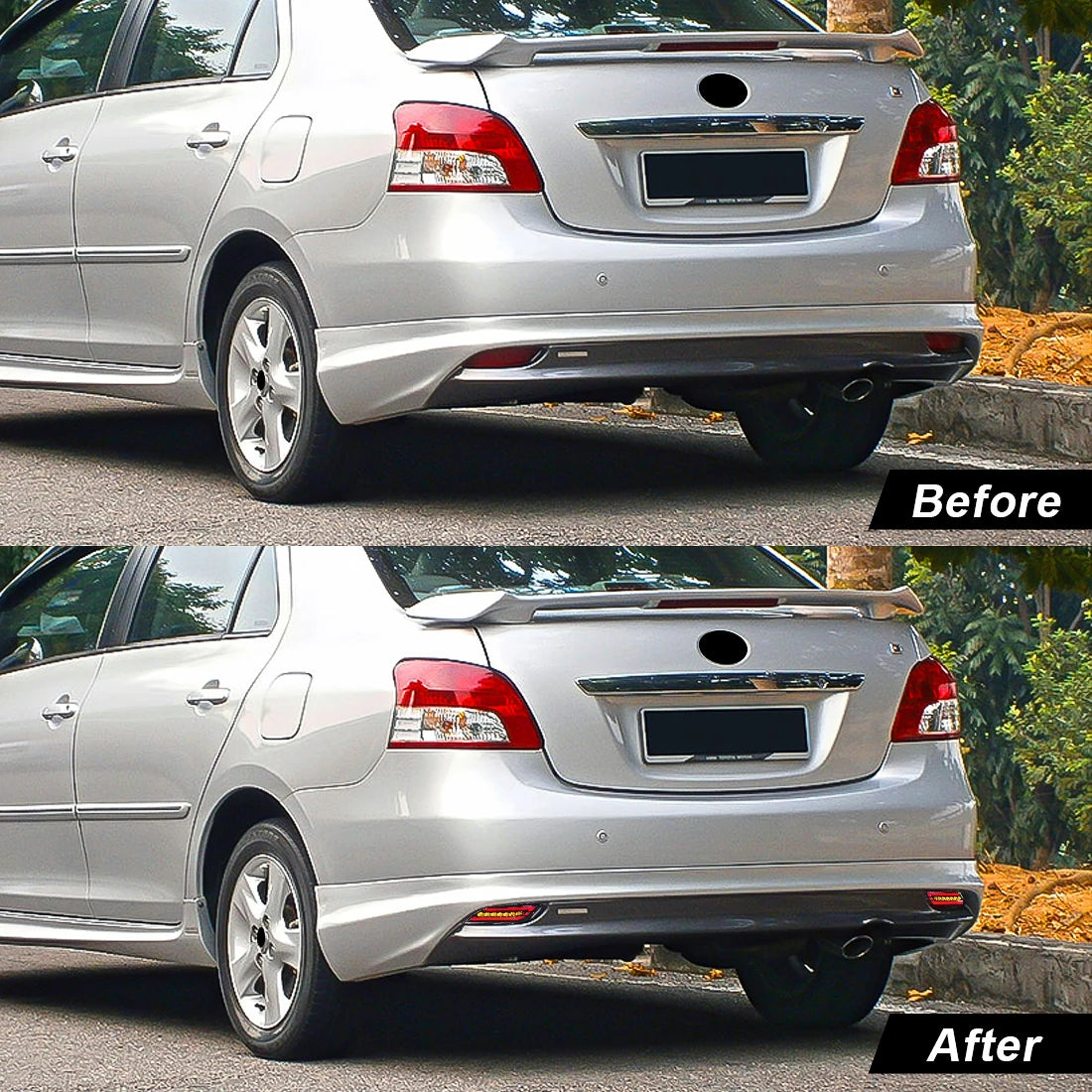 LED Rear Bumper Reflector Light For Toyota Vios 2008 2009 2010 2011 2012 2013 Start-up Ani | AUTOKITSHOP