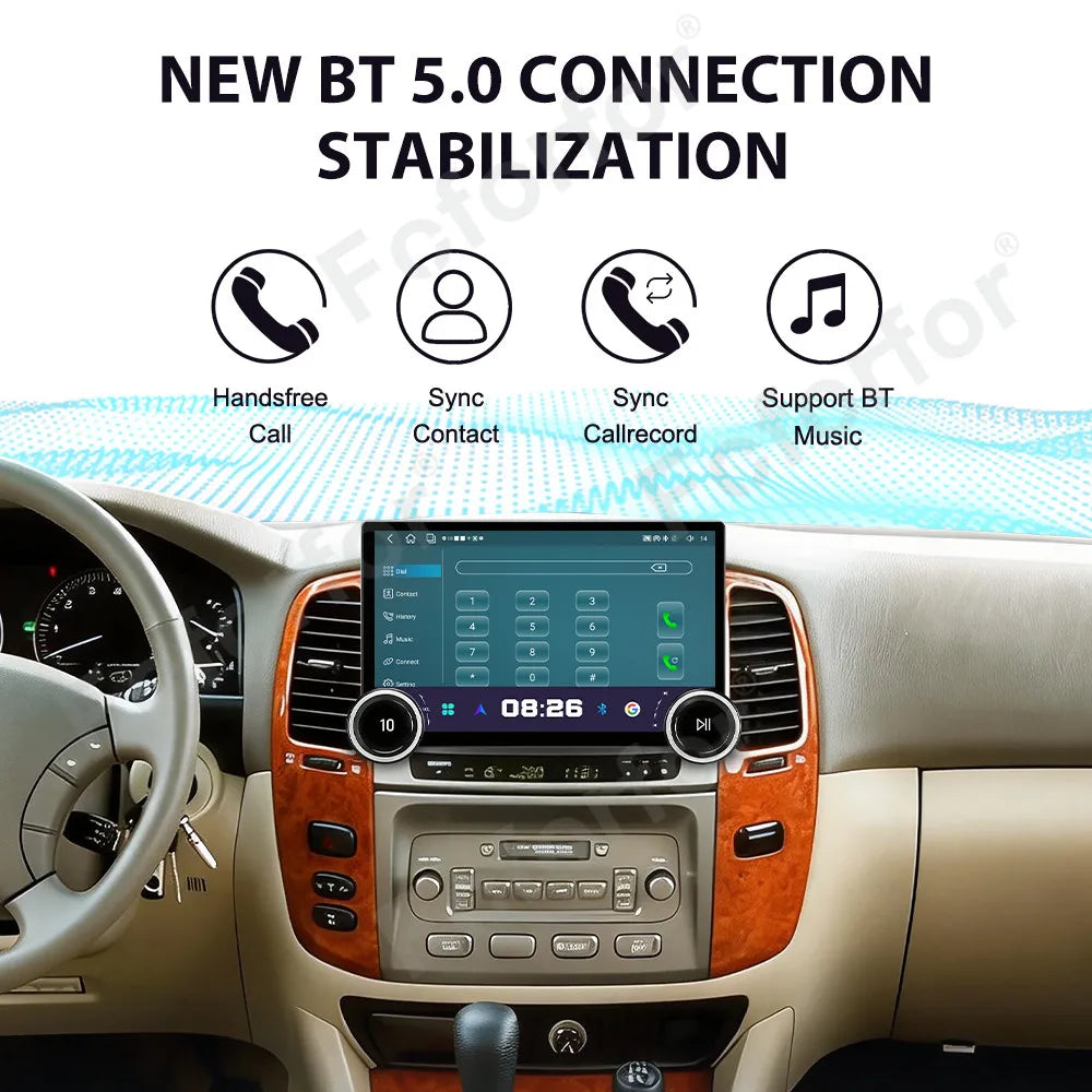 Large HD Display 11.5 Inch Android 15 Car Radio GPS Multimedia Stereo Head Unit For Toyota
