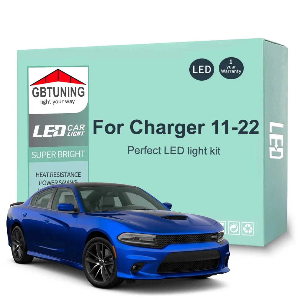 15-Piece LED Interior Light Kit for Dodge Charger 2011-2016 - Canbus Dome Map Door Trunk Bulbs | AUTOKITSHOP