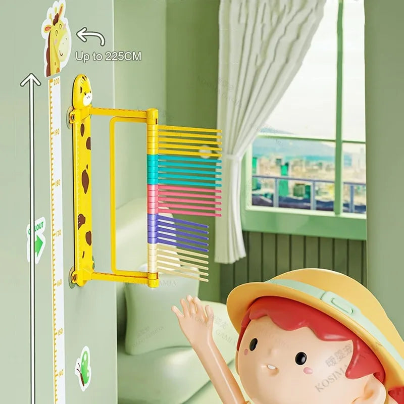 Adjustable Vertical Jump Test Stick for Kids Basketball Training Tool Height Measuring Pole for  - Automotive LED Light