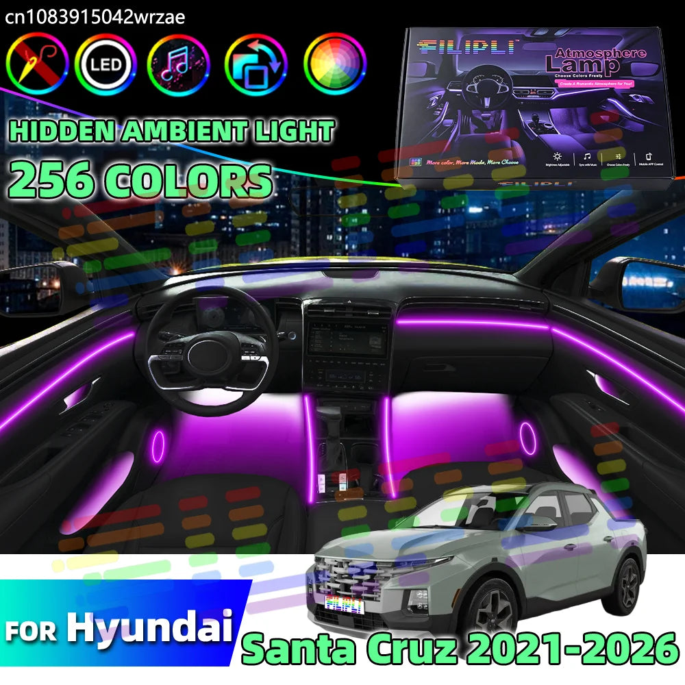 64RGB - Ambient Light - for Hyundai 2021-2026 - App Control - Car Interior Lighting | AUTOKITSHOP