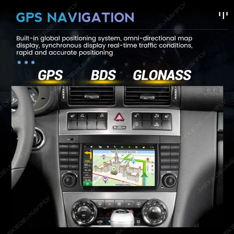 For Mercedes Benz C-Class W203 CLC W203 2004-2007 Android 15 64G 2 Din Car Radio Wireless