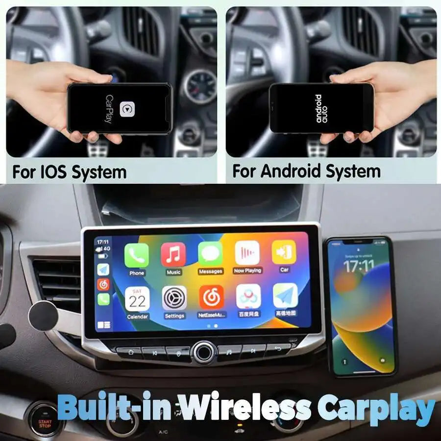 10.88Inch For Hyundai Santa Fe 2013 2016 2din Radio Car Android 14 Qled Screen Carplay Mul