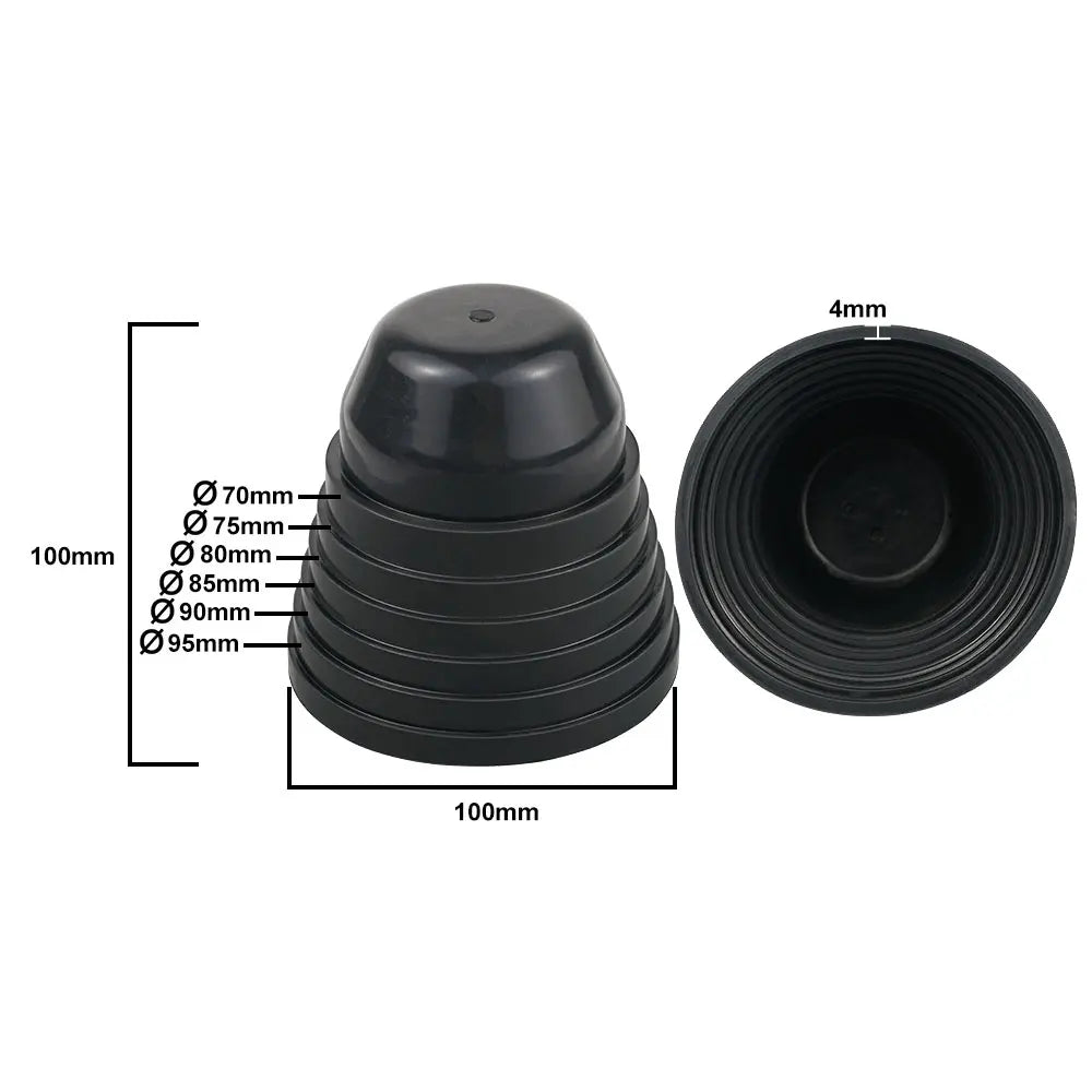 Trimmable Silicone Headlight Dust Cover, Universal Fit 70 75 80 85 90 95 100mm, Waterproof