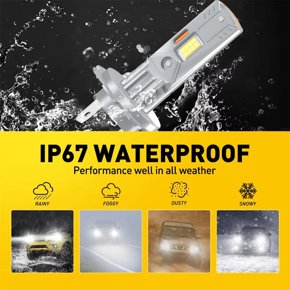 2/4Pcs Led Bulb HB3 H7 Car Headlight 60000LM Light 6000K For Mazda CX-7 CX7 2007 2008 2009