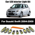 8Pcs Number Plate Bulb Car Inside Lamp Kit For Suzuki Swift 2004 2005 2006 2007 2008 2009 LED In - Canbus LED Car Light