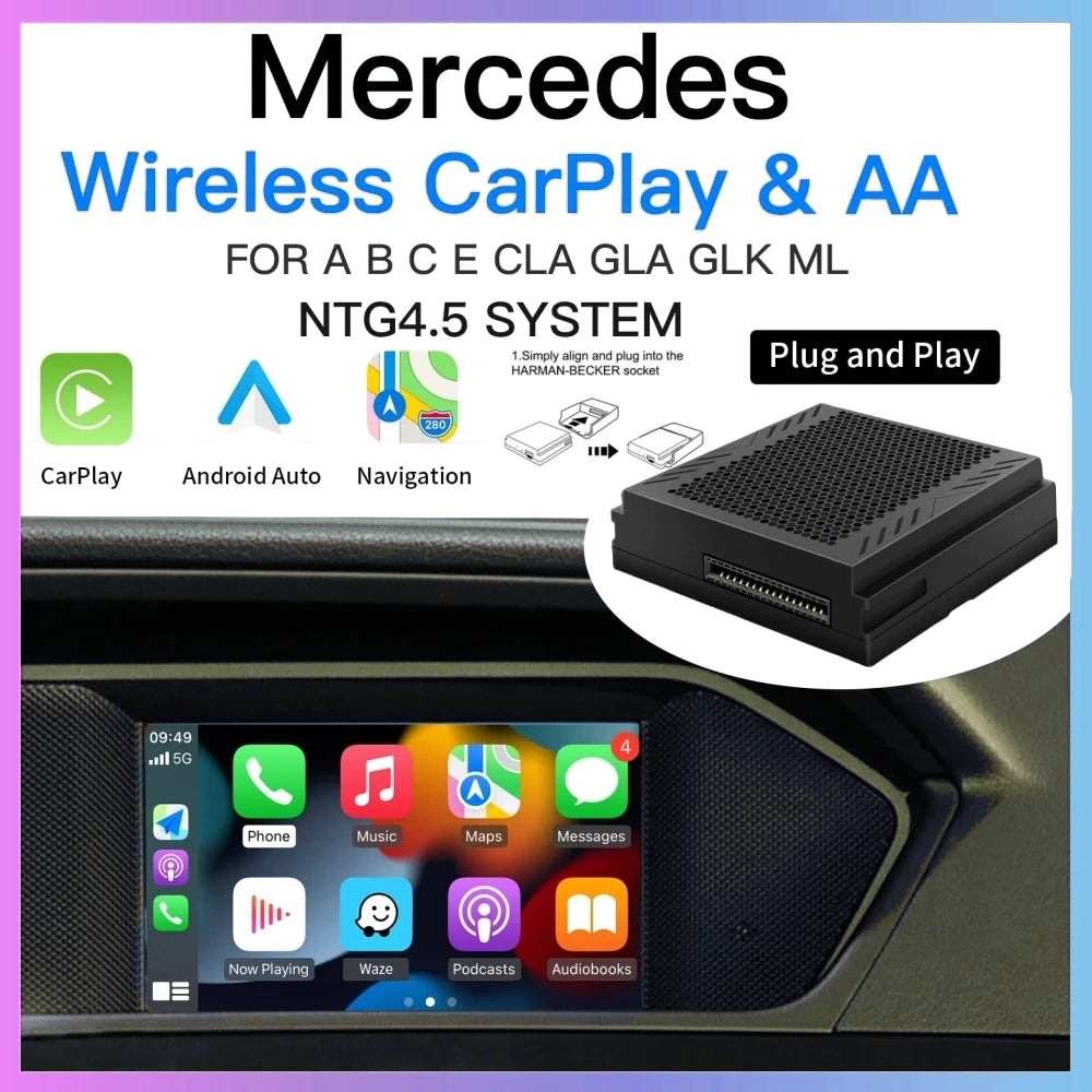 Upgrade Wireless Carplay Suitable For Mercedes Benz A B C E CLA GLA GLK ML Sprinter NTG4.5 | AUTOKITSHOP