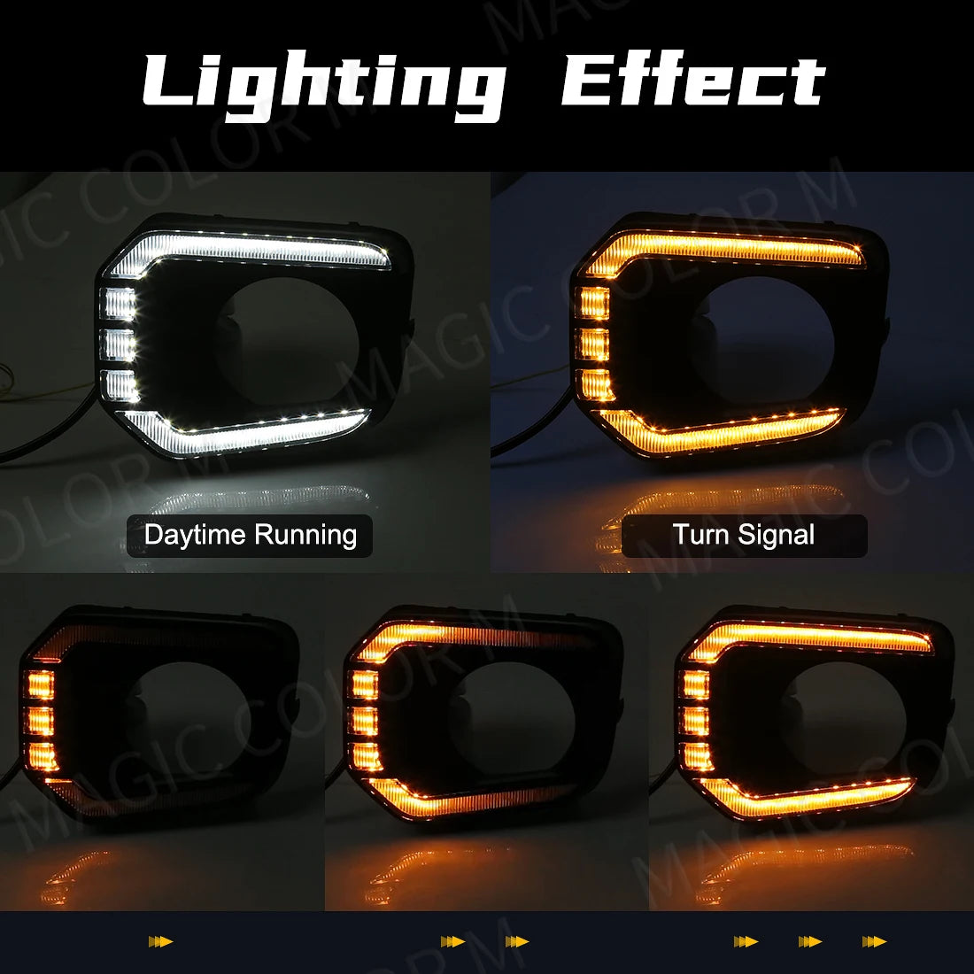 LED Fog Lamps For Toyota Tacoma 2016 2017 2018 2019 2020 2021 2022 DRL Daytime Running Lig | AUTOKITSHOP
