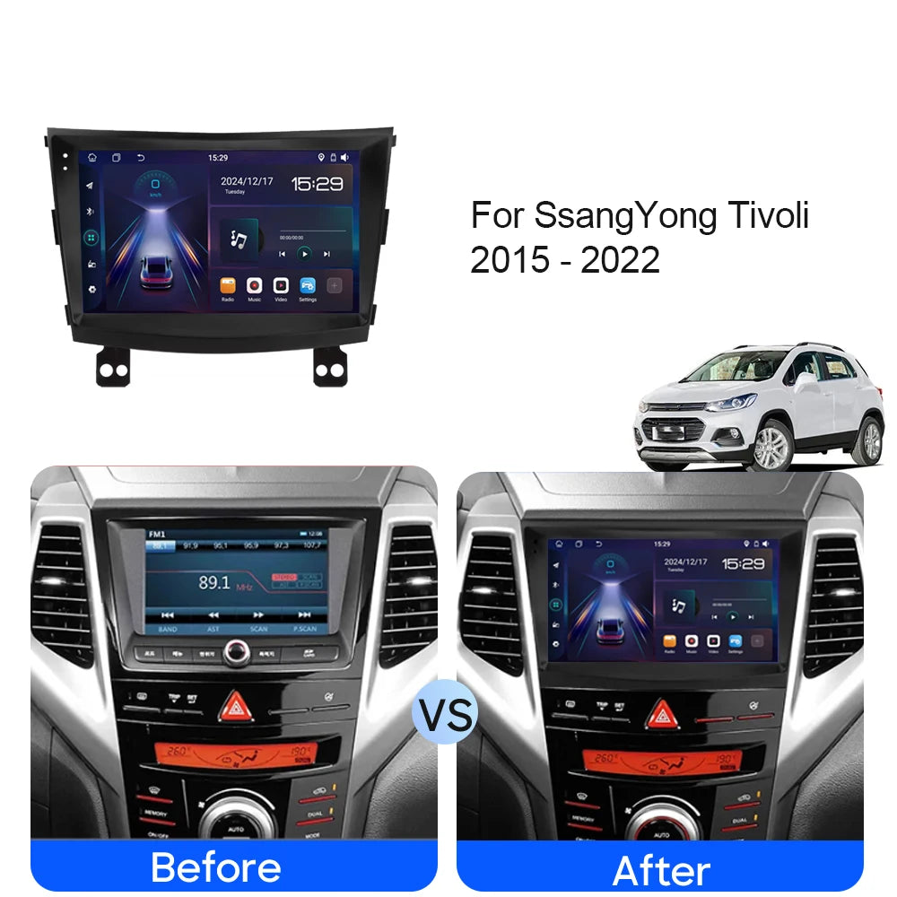 Android 16 CarPlay Android Auto Radio For Ssang Yong Tivoli 2015 2016 2017-2022 4G Car Mul