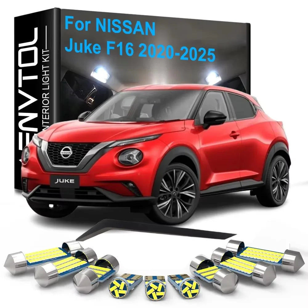 11-Piece LED Interior Light Kit for Nissan Juke F16 - Canbus Error-Free Bulbs | AUTOKITSHOP