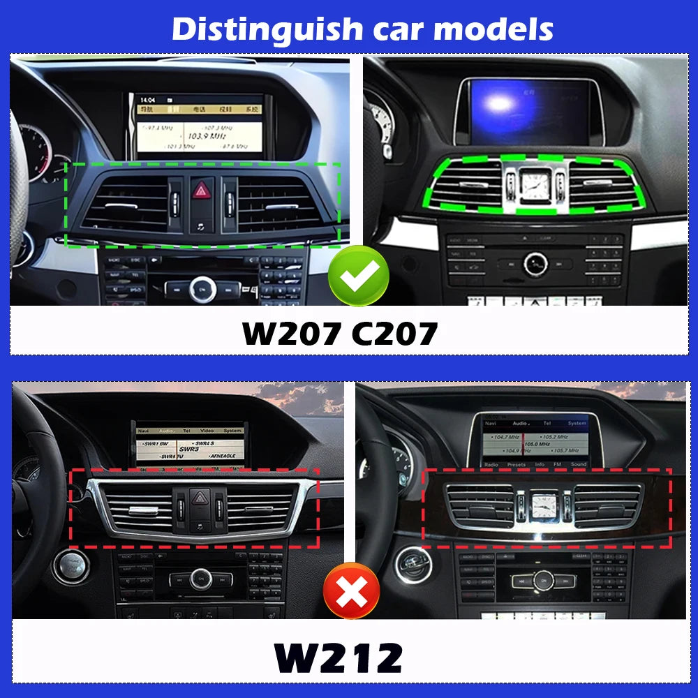 Android 16 for Benz E Class C207 W207 A207 2009-2015 Navigation GPS Car Radio Video Multim