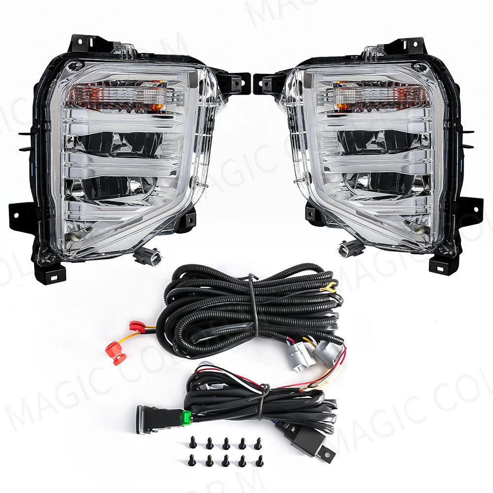 For Mitsubishi Pajero Sport Montero 2020 2021 2022 2023 LED DRL Daytime Running Lights Whi | AUTOKITSHOP
