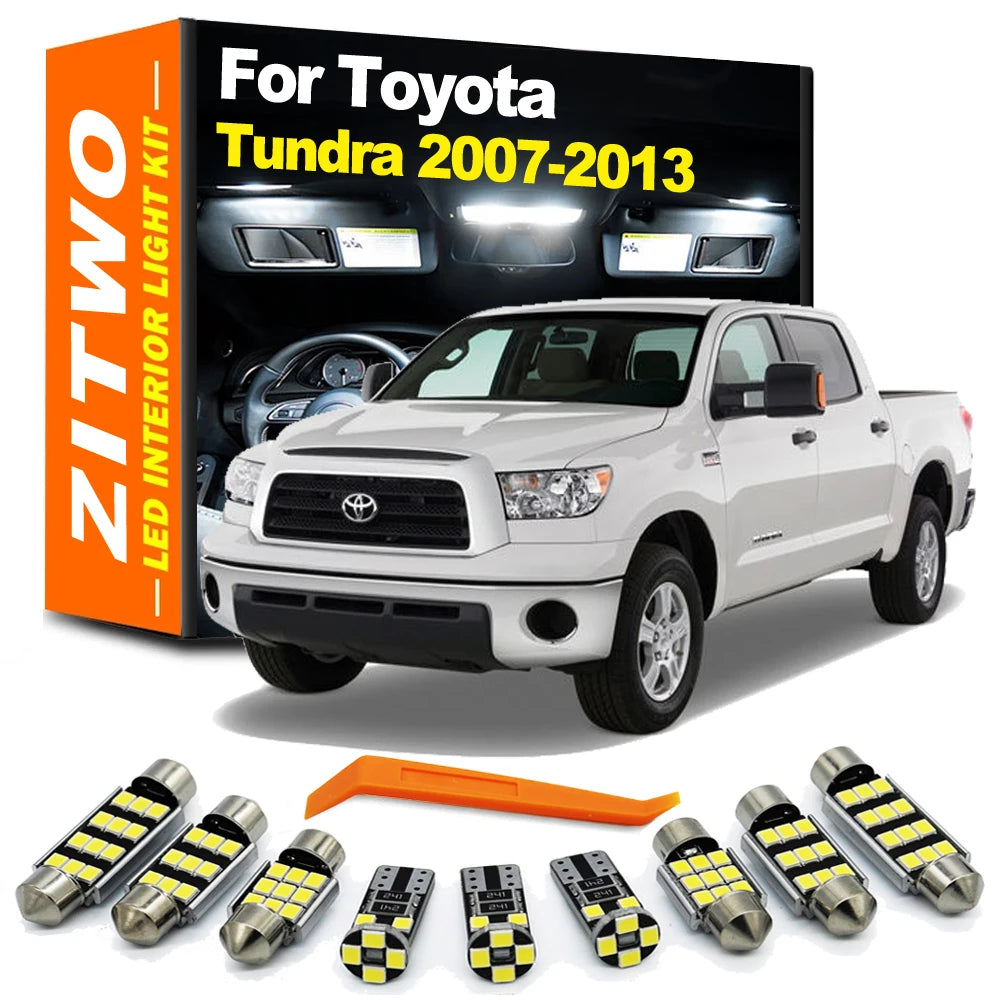 ZITWO 13Pcs Vanity Mirror Bulb LED Interior Map Dome Reading Light Kit For Toyota Tundra 2007 2008 2009 2010 2011 2012 2013