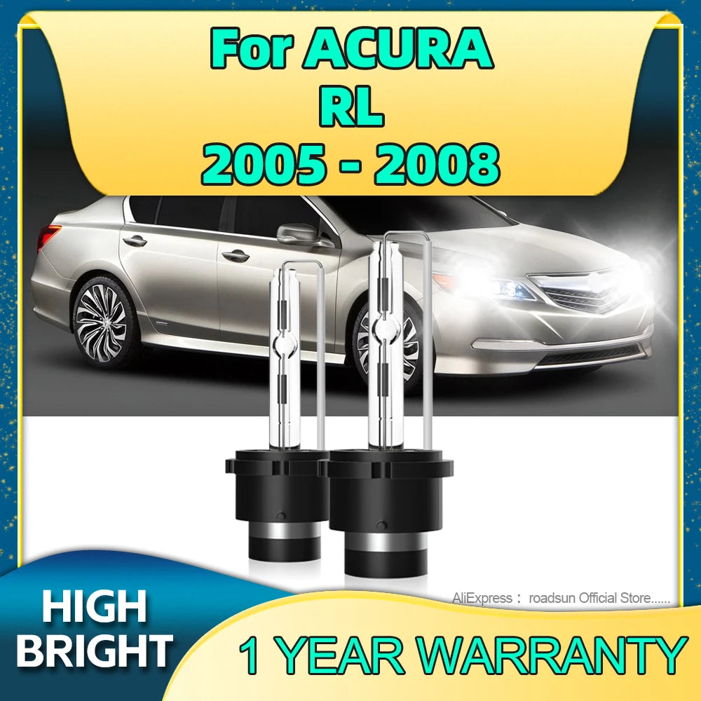 Car Headlight D2S Xenon HID Bulbs 35W 6000K Auto Lamps 3800Lm More Brightness For ACURA RL