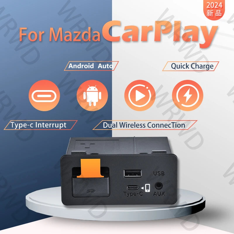 P3B Type-c Fast Charging For Apple Android AUTO Wireless Connected For Mazda 2 3 6 CX30 CX