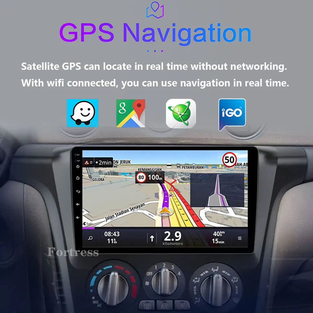 2Din Android 16 Car Radio Multimedia Video Player For Mitsubishi Outlander 1 RHD 2002-2008