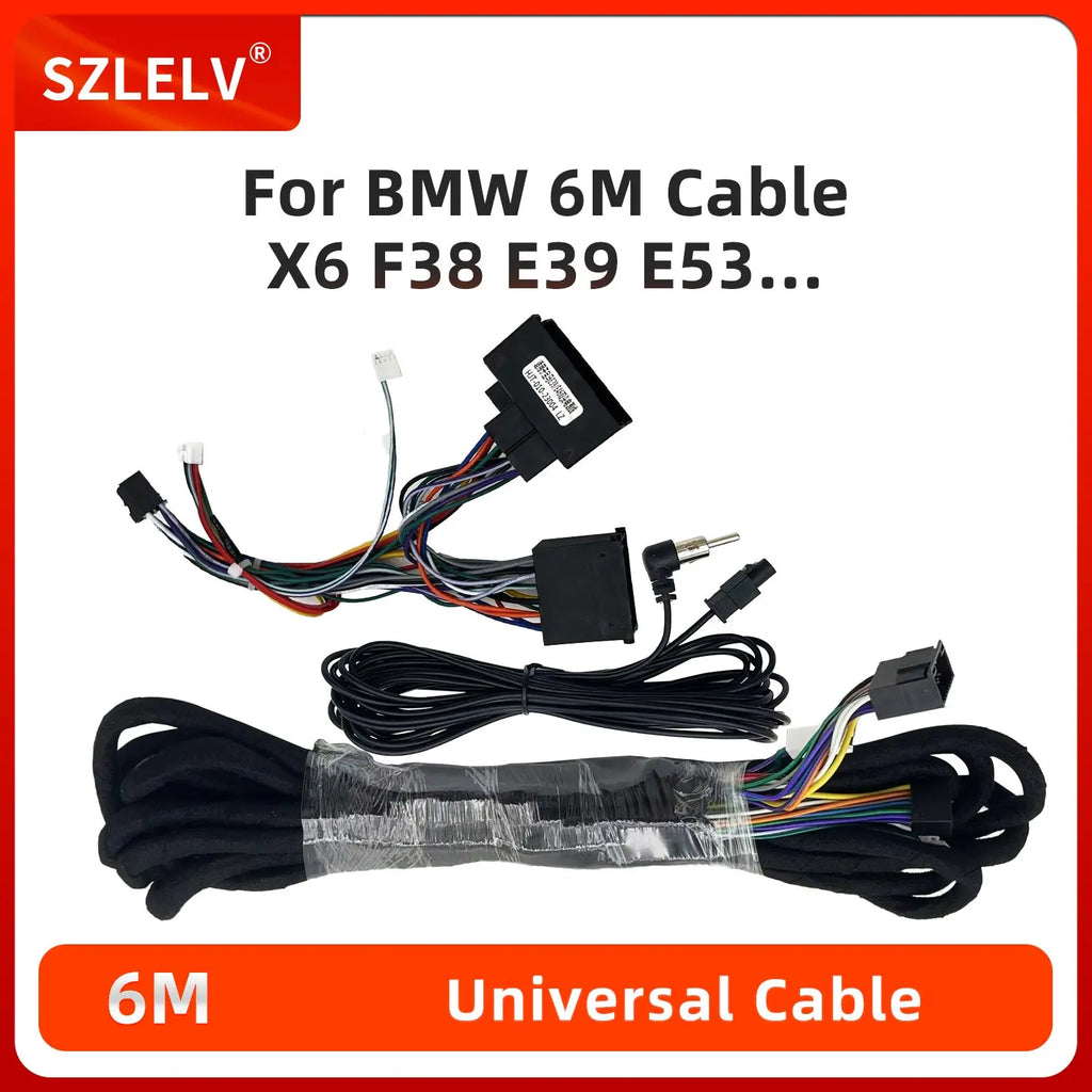 For BMW 3/5 Series E39 E46 E53 Car Radio Autoradio Player 12V Stereo 6M Power Extension Ca