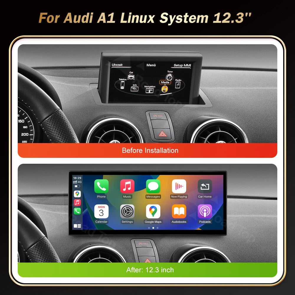 12.3 inch RoadTop Wireless CarPlay Multimedia Ultra-thin Screen Android Auto Airplay Autol