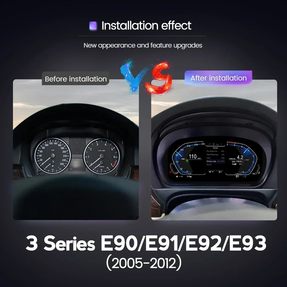 Gg 12.3inch For Bmw 3series E90 E91 E92 E93 2004 2005 2006 2007 2008 2009 2010 Digital Das