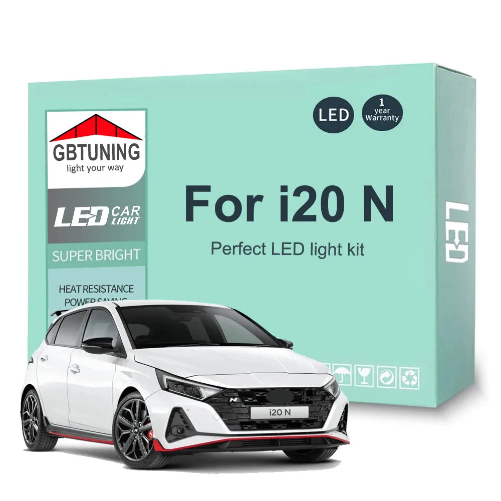 11-Piece LED Interior Light Kit for Hyundai i20N i20 N - Canbus Error-Free Bulbs | AUTOKITSHOP