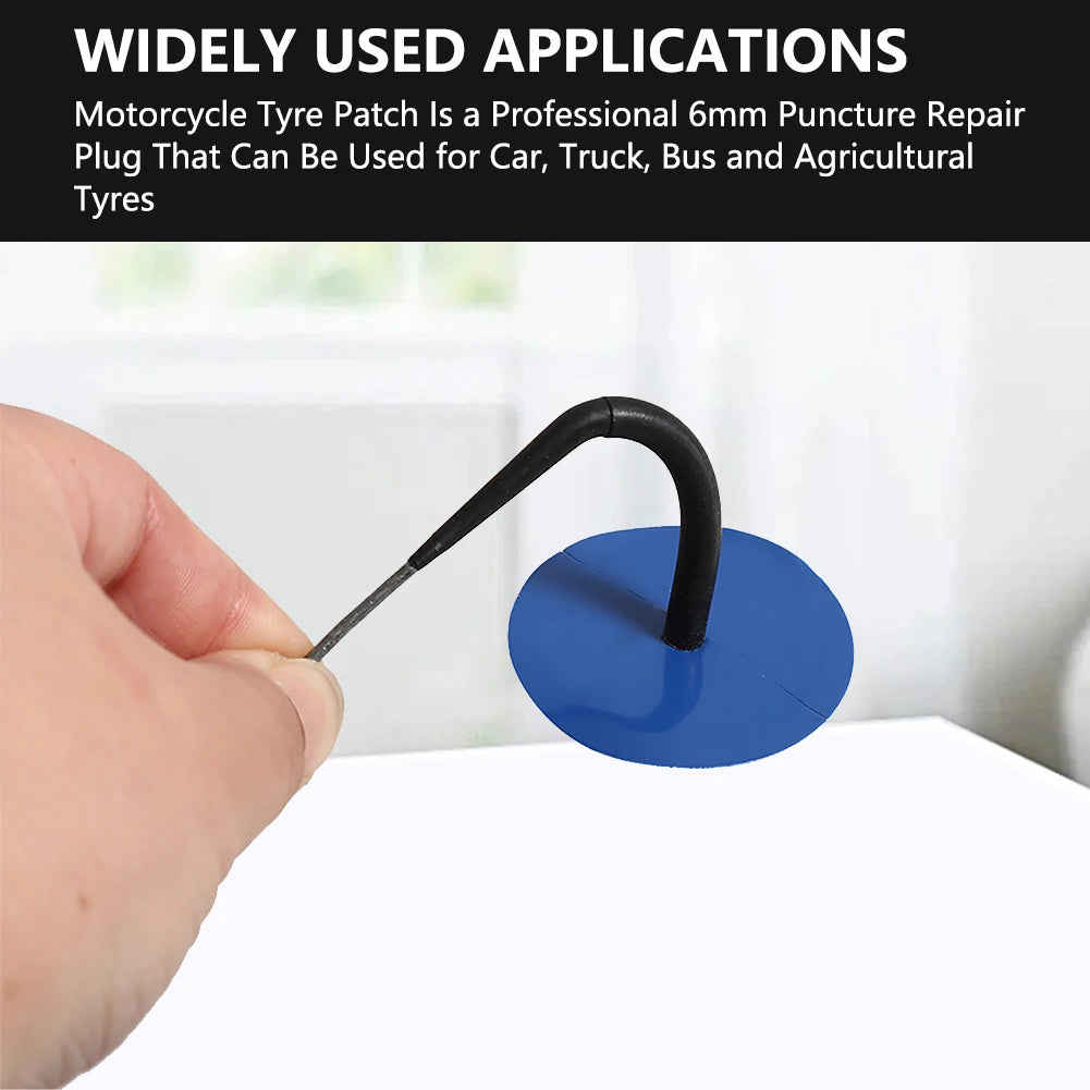 24Pcs Auto Tubeless Tyre Puncture Repair Wired 4.5mm Mushroom Nail Tyre Film Tyre Cold Patch Fil - Automotive LED Light