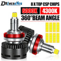 360 H7 LED Canbus D2S H11 9005 HB3 9006 HB4 9012 HIR2 H8 H9 Turbo Car Headlight Auto Fog L