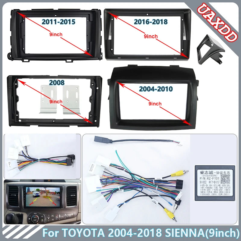 For TOYOTA 2004-2018 SIENNA 9INCH Car Radio Android Stereo Audio Screen Multimedia Video P