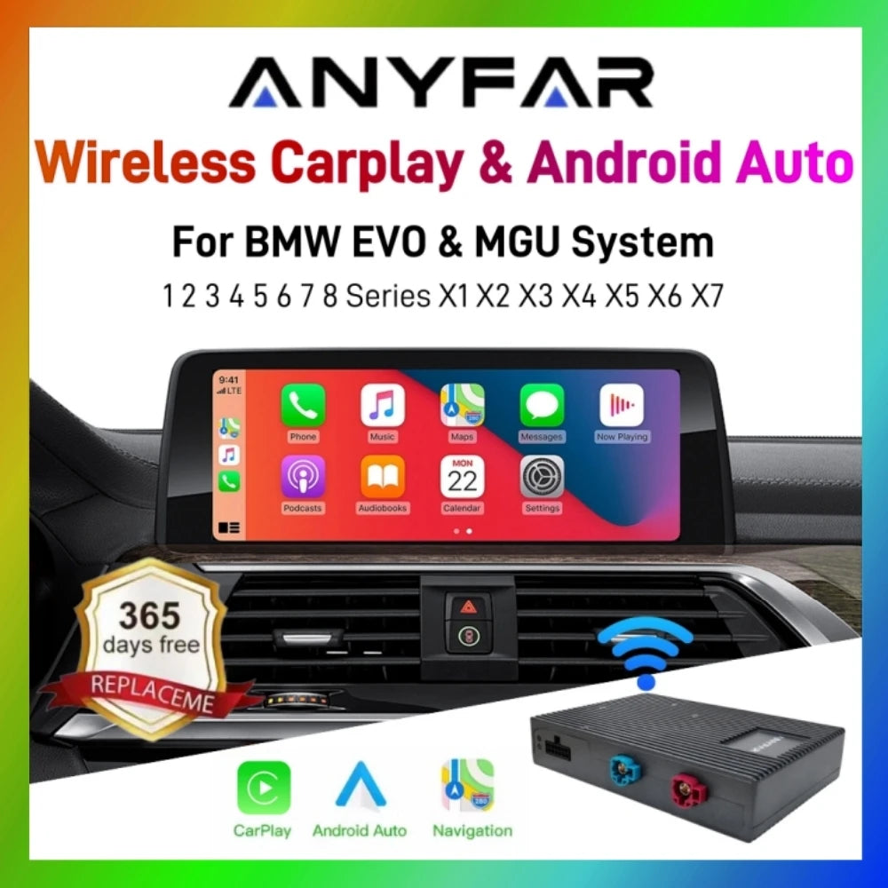 Wireless CarPlay Android Auto For BMW 1 2 3 4 5 6 7 Series F10 F11 F07 F01 F02 F03 F04 EVO | AUTOKITSHOP