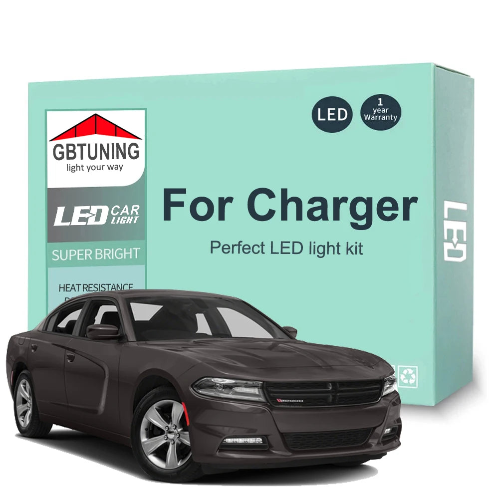 LED Interior Light Kit for Dodge Charger 2005-2017 - Canbus Dome Map Door Trunk Bulbs | AUTOKITSHOP