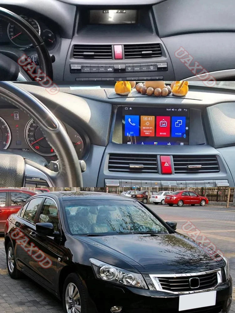 For Honda 2008-2013 Accord Radio Android Stereo Frame Panel Fascia Dashboard Audio Multime