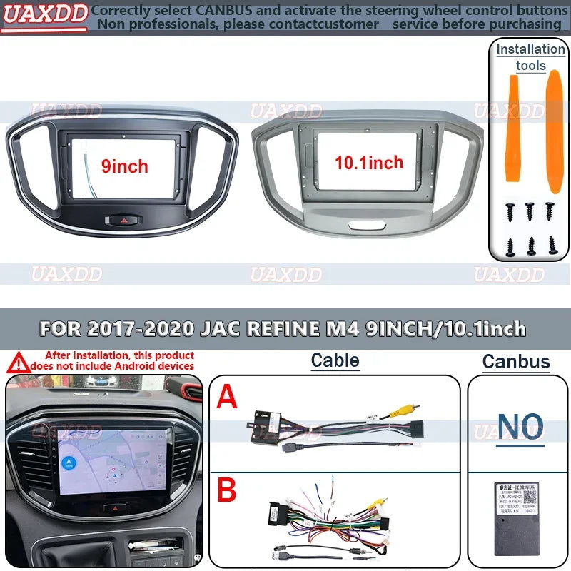 9INCH Car Frame Fascia Adapter For Jac Refine M4 2017-2020 Android Radio Dash Fitting Pane