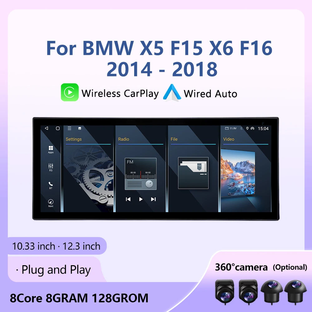 Android 16 For BMW X5 F15 X6 F16 2014-2018 EVO/NBT System Car GPS Navigation Media Stereo