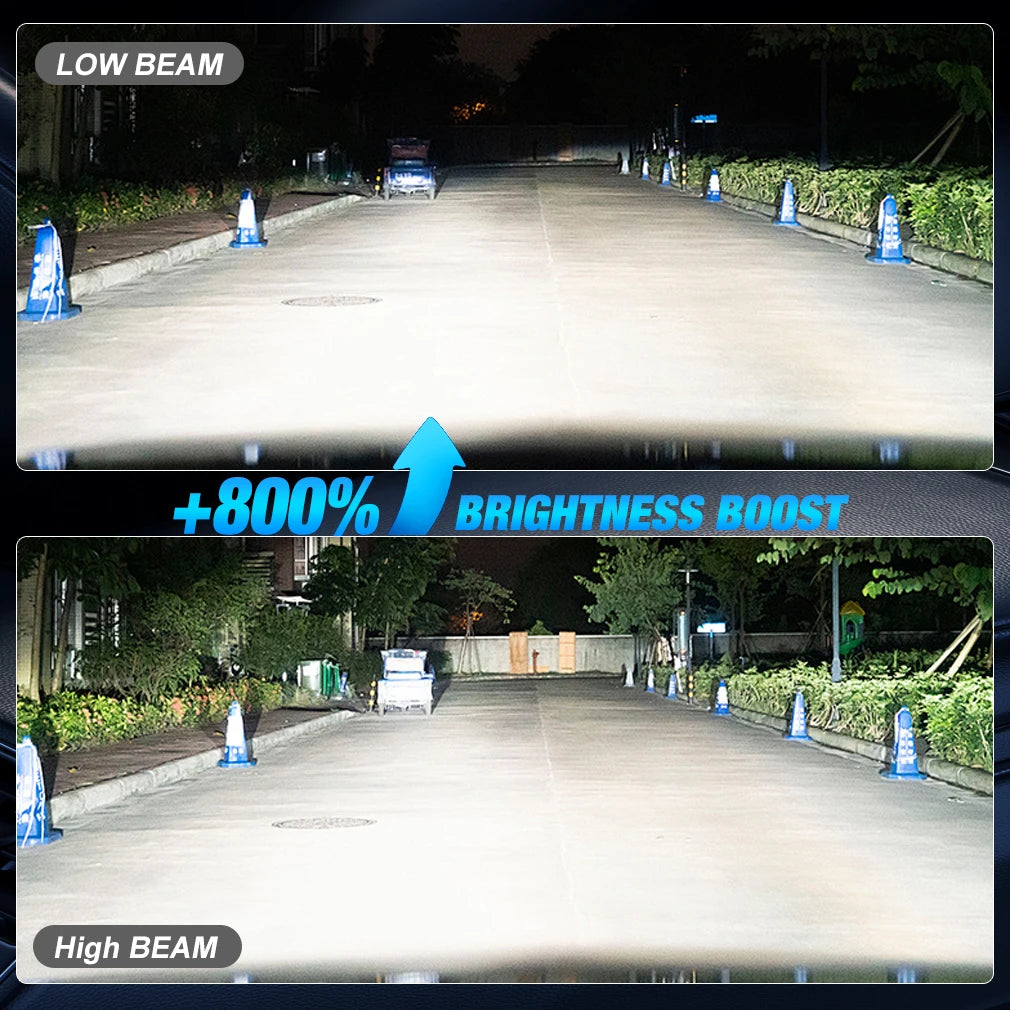 30000LM H7 LED Headlight 6000K White Light Fog Lamp Cooling Fan high power Canbus H7 Car L