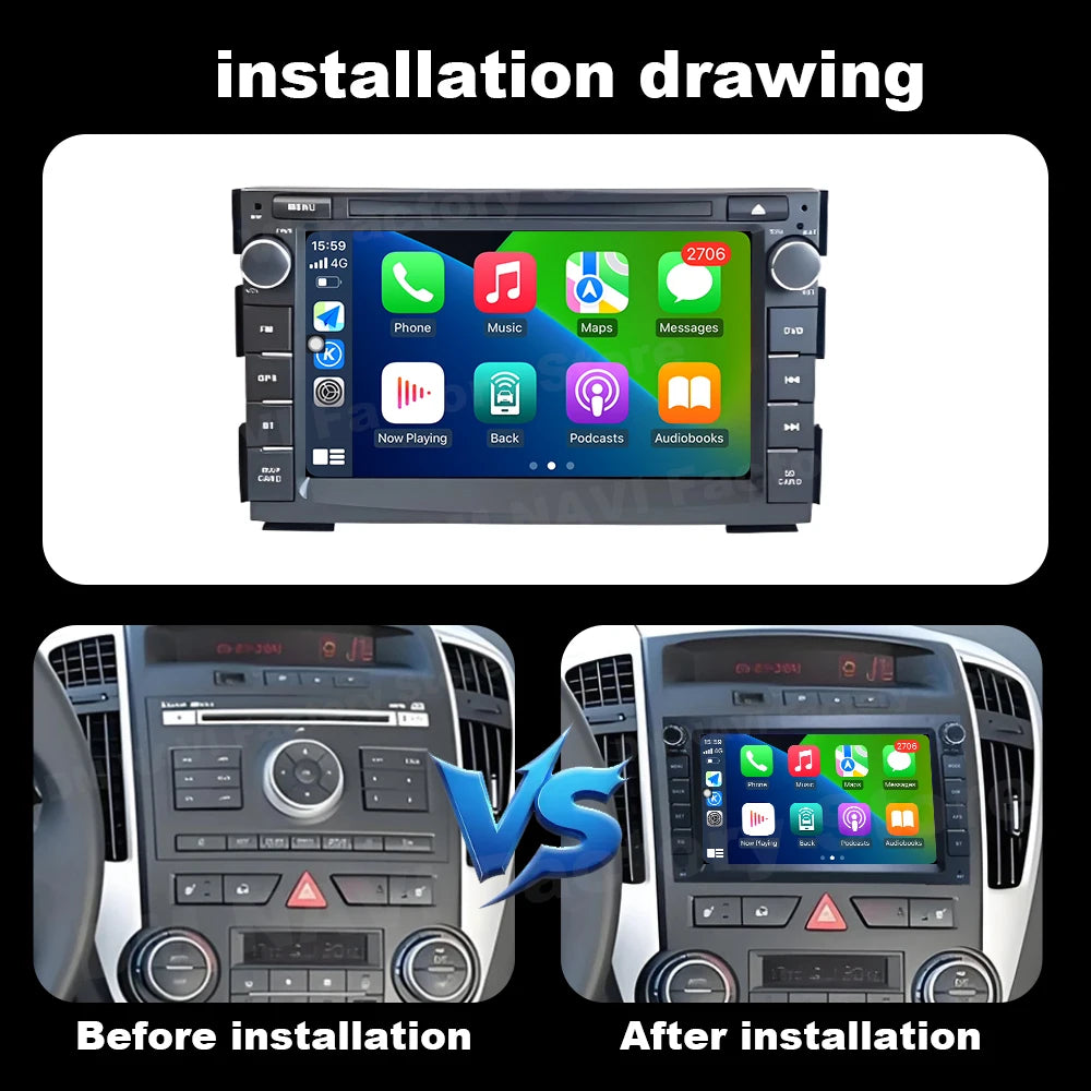 Android OS Intelligent System for Kia Ceed ED Venga 2007-2016 Car Radio Multimedia Touch D