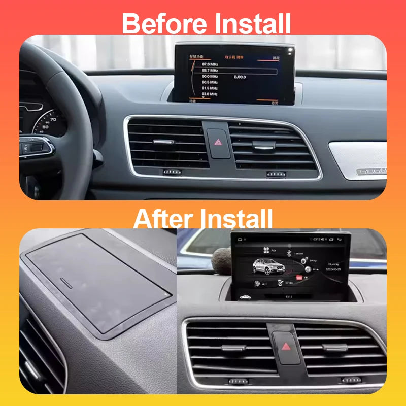 Android 15 Wireless CarPlay Auto Car Radio For Audi Q3 2011-2018 DSP Multimedia Video Play