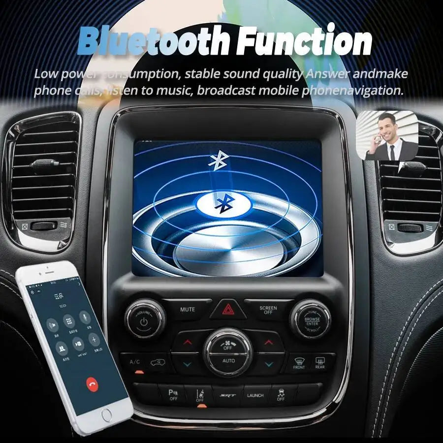 Navigation 8.4" Android 15 Wireless Qled Screen Multimedia Video Player GPS Radio For Dodg