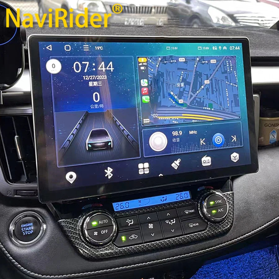 13.3inch Android 14 Screen For Toyota Rav4 2013 2017 Carplay Auto Multimedia Navigation GP