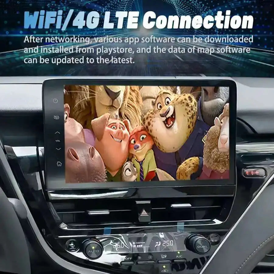 2K Qled Screen Android14 Multimedia Player For Toyota Camry 2021 2022 2023 Car Radio Video | AUTOKITSHOP