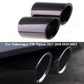 2PCS Car Exhaust Tips For Volkswagen VW Tiguan 2017 2018 2019 MK2 Exhaust Muffle for Volkswagen MK6 MK2 MK7 - Automotive