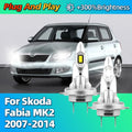 6000K Super Bright 2Pcs 30000Lm H7 LED Lamps Wireless Car Headlight For Skoda Fabia MK2 20