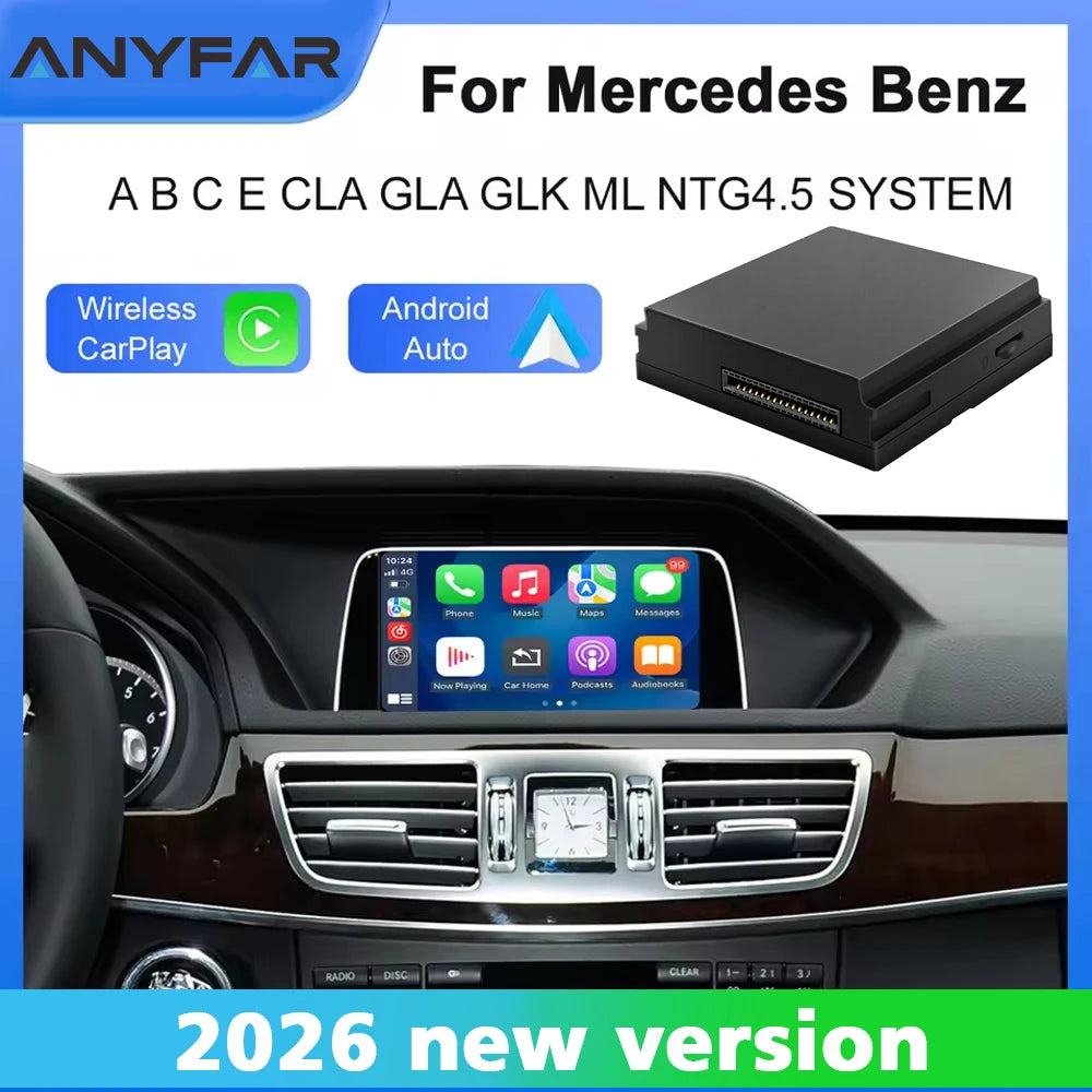 Wireless Carplay Decoder For Mercedes Benz A B C E CLA GLA GLK ML Sprinter NTG4.5 Becker M