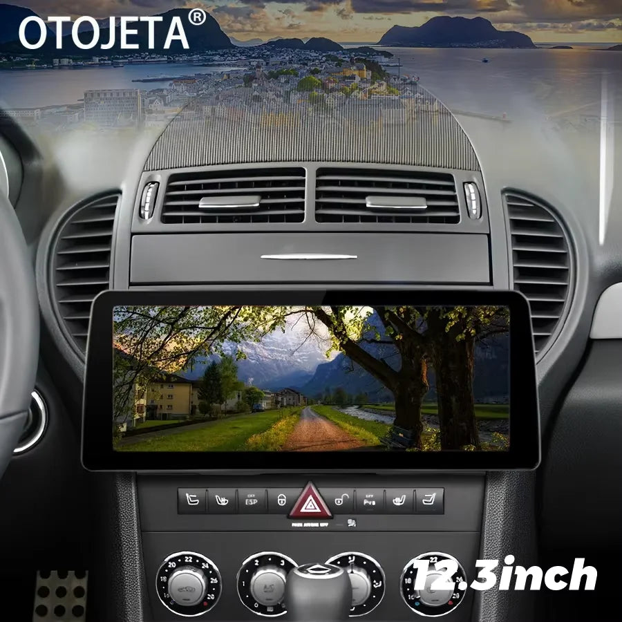 12.3" Radio Android 14 Car Video Player Stereo For Benz SLK class R171, SLK200, SLK280, SL