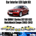 13-Piece LED Interior Light Kit for BMW 1 Series E87 E81 E82 Hatchback Coupe 2003-2013 - Canbus Dome Map Door Trunk B...