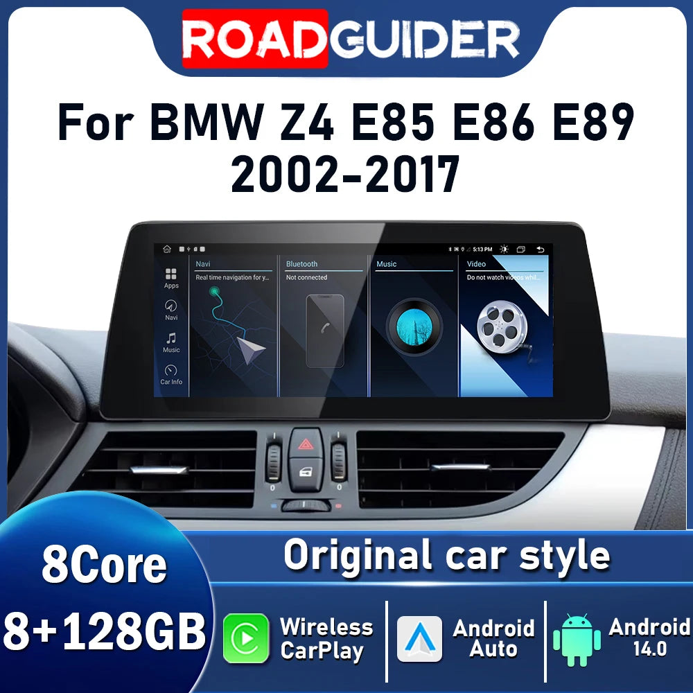 10.25INCH Android 14 Car Multimedia Player For BMW Z4 E85 E86 E89 2002-2017 Stereo Radio W